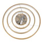 GloboStar® NEMESIS TRIO 61172-DECO Κρεμαστό Φωτιστικό Δαχτυλίδι-Κύκλος LED CCT 120W 14723lm 360° AC 220-240V – Εναλλαγή Φωτισμού μέσω Τηλεχειριστηρίου All In One Ψυχρό 6000k+Φυσικό 4500k+Θερμό 2700k Dimmable Φ40+60+80cm – Χρυσό Βούρτσας – 3 Years Warranty