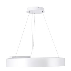 GloboStar® RA 61195 Κρεμαστό Φωτιστικό Δαχτυλίδι-Κύκλος LED CCT 67W 7370lm 120° AC 220-240V – Εναλλαγή Φωτισμού μέσω Τηλεχειριστηρίου All In One Ψυχρό 6000k+Φυσικό 4500k+Θερμό 2700k Dimmable Φ60cm – Λευκό – 3 Years Warranty