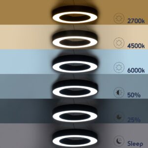 GloboStar® RA 61197 Κρεμαστό Φωτιστικό Δαχτυλίδι-Κύκλος LED CCT 75W 8250lm 120° AC 220-240V – Εναλλαγή Φωτισμού μέσω Τηλεχειριστηρίου All In One Ψυχρό 6000k+Φυσικό 4500k+Θερμό 2700k Dimmable Φ80cm – Λευκό – 3 Years Warranty