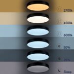 GloboStar® BURTON 61200-S Πλαφονιέρα Οροφής LED CCT 67W 7370lm 120° AC 220-240V – Εναλλαγή Φωτισμού μέσω Τηλεχειριστηρίου All In One Ψυχρό 6000k+Φυσικό 4500k+Θερμό 2700k Dimmable Φ40cm – Μαύρο – 3 Years Warranty