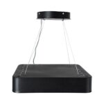 GloboStar® KAMALA 61206-S Πλαφονιέρα Οροφής LED CCT 67W 7370lm 120° AC 220-240V – Εναλλαγή Φωτισμού μέσω Τηλεχειριστηρίου All In One Ψυχρό 6000k+Φυσικό 4500k+Θερμό 2700k Dimmable Μ40 x Π40 x Υ8cm- Μαύρο – 3 Years Warranty