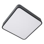 GloboStar® KAMALA 61206-S Πλαφονιέρα Οροφής LED CCT 67W 7370lm 120° AC 220-240V – Εναλλαγή Φωτισμού μέσω Τηλεχειριστηρίου All In One Ψυχρό 6000k+Φυσικό 4500k+Θερμό 2700k Dimmable Μ40 x Π40 x Υ8cm- Μαύρο – 3 Years Warranty