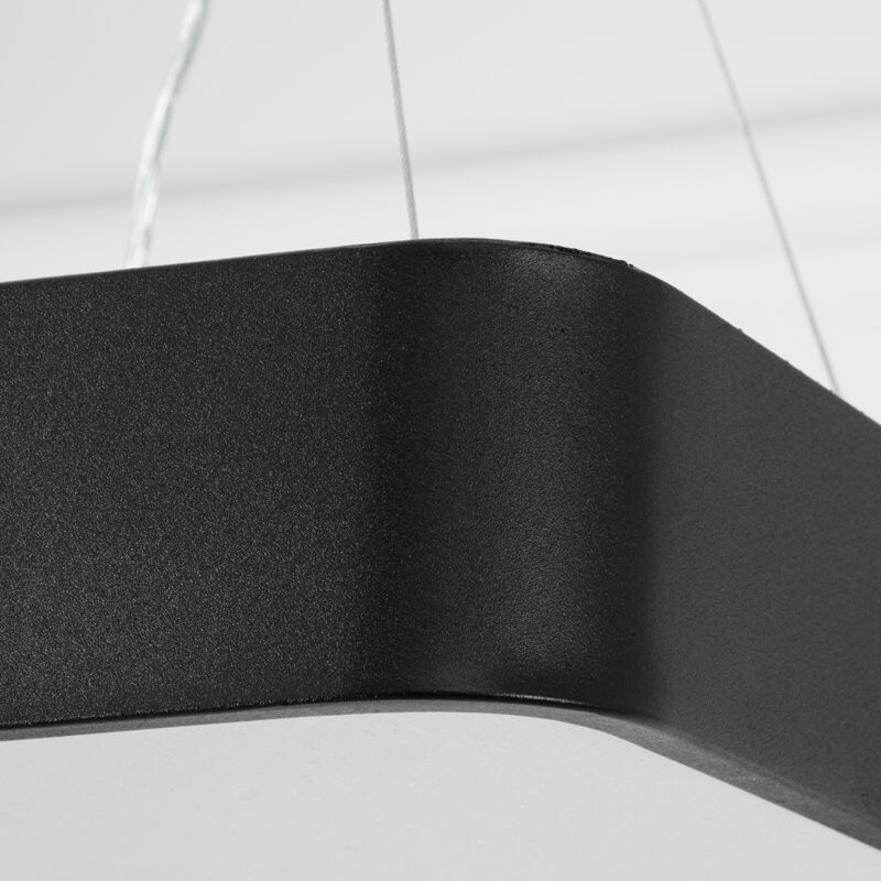 GloboStar® KAMALA 61206-S Πλαφονιέρα Οροφής LED CCT 67W 7370lm 120° AC 220-240V – Εναλλαγή Φωτισμού μέσω Τηλεχειριστηρίου All In One Ψυχρό 6000k+Φυσικό 4500k+Θερμό 2700k Dimmable Μ40 x Π40 x Υ8cm- Μαύρο – 3 Years Warranty