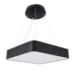 GloboStar® KAMALA 61206-S Πλαφονιέρα Οροφής LED CCT 67W 7370lm 120° AC 220-240V – Εναλλαγή Φωτισμού μέσω Τηλεχειριστηρίου All In One Ψυχρό 6000k+Φυσικό 4500k+Θερμό 2700k Dimmable Μ40 x Π40 x Υ8cm- Μαύρο – 3 Years Warranty