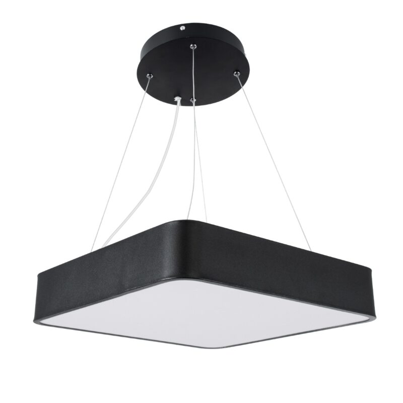 GloboStar® KAMALA 61206-S Πλαφονιέρα Οροφής LED CCT 67W 7370lm 120° AC 220-240V – Εναλλαγή Φωτισμού μέσω Τηλεχειριστηρίου All In One Ψυχρό 6000k+Φυσικό 4500k+Θερμό 2700k Dimmable Μ40 x Π40 x Υ8cm- Μαύρο – 3 Years Warranty