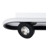 GloboStar® NESPO 61212 Φωτιστικό Οροφής Linear Design LED CCT με Κινούμενα Σποτ LED Spot Downlight 36W 4032lm 360° & 45° AC 220-240V – Εναλλαγή Φωτισμού μέσω Διακόπτη On/Off All In One Ψυχρό 6000k+Φυσικό 4500k+Θερμό 2700k Μ40 x Π13 x Υ6.5cm – Μαύρο