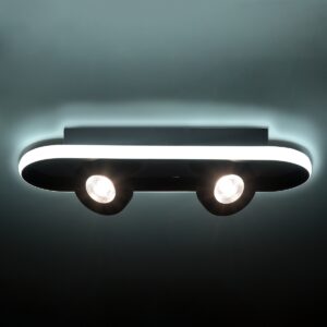 GloboStar® NESPO 61213 Φωτιστικό Οροφής Linear Design LED CCT με Κινούμενα Σποτ LED Spot Downlight 36W 4032lm 360° & 45° AC 220-240V – Εναλλαγή Φωτισμού μέσω Διακόπτη On/Off All In One Ψυχρό 6000k+Φυσικό 4500k+Θερμό 2700k Μ40 x Π13 x Υ6.5cm – Λευκό