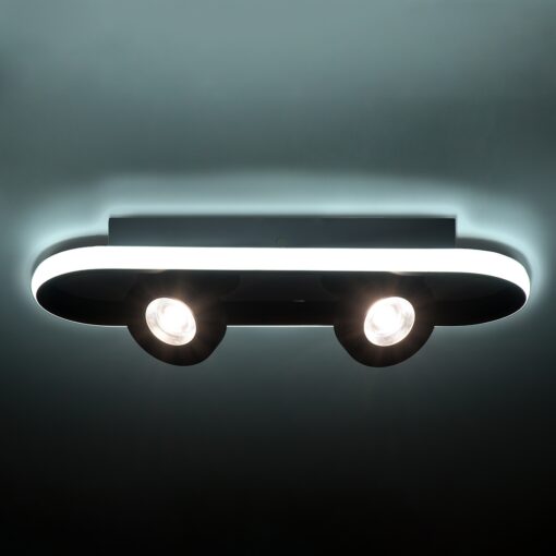 GloboStar® NESPO 61213 Φωτιστικό Οροφής Linear Design LED CCT με Κινούμενα Σποτ LED Spot Downlight 36W 4032lm 360° & 45° AC 220-240V – Εναλλαγή Φωτισμού μέσω Διακόπτη On/Off All In One Ψυχρό 6000k+Φυσικό 4500k+Θερμό 2700k Μ40 x Π13 x Υ6.5cm – Λευκό