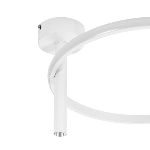 GloboStar® VERONA 61221 Φωτιστικό Οροφής Δαχτυλίδι-Κύκλος LED CCT 24W 2688lm 360° AC 220-240V – Εναλλαγή Φωτισμού μέσω Διακόπτη On/Off All In One Ψυχρό 6000k+Φυσικό 4500k+Θερμό 2700k Φ40 x Υ23cm – Λευκό – 3 Χρόνια Εγγύηση