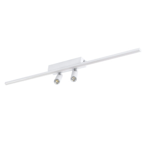 GLOBOSTAR® BARETTI 61227 Φωτιστικό Οροφής Linear Design LED CCT με Κινούμενα Σποτ LED Downlight 24W 2688lm 160° & 45° AC 220-240V IP20  – Εναλλαγή Φωτισμού μέσω Διακόπτη On/Off All In One Ψυχρό 6000k+Φυσικό 4500k+Θερμό 2700k Dimmable – Μ80 x Π5.5 x Υ5 cm – Λευκό – 3 Χρόνια Εγγύηση