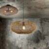 Κρεμαστό Φωτιστικό Trio Lighting E27  Sisal & Μαύρο Ματ – 312300136