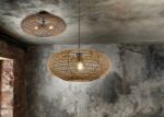 Κρεμαστό Φωτιστικό Trio Lighting E27  Sisal & Μαύρο Ματ – 312300136