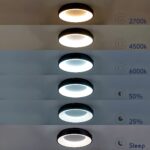 GloboStar® SALEM 61238 Πλαφονιέρα Οροφής Δαχτυλίδι-Κύκλος LED CCT 105W 12075lm 120° AC 220-240V – Εναλλαγή Φωτισμού μέσω Τηλεχειριστηρίου All In One Ψυχρό 6000k+Φυσικό 4500k+Θερμό 2700k Dimmable Φ60cm – Ασημί – 3 Years Warranty