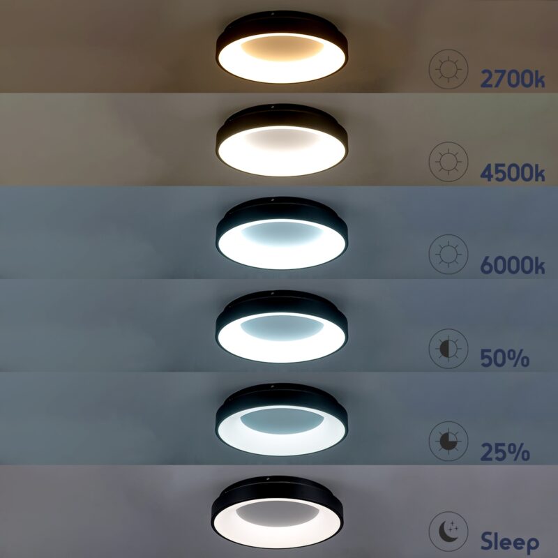 GloboStar® SALEM 61238 Πλαφονιέρα Οροφής Δαχτυλίδι-Κύκλος LED CCT 105W 12075lm 120° AC 220-240V – Εναλλαγή Φωτισμού μέσω Τηλεχειριστηρίου All In One Ψυχρό 6000k+Φυσικό 4500k+Θερμό 2700k Dimmable Φ60cm – Ασημί – 3 Years Warranty