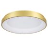 GloboStar® SALEM 61239 Πλαφονιέρα Οροφής Δαχτυλίδι-Κύκλος LED CCT 105W 12075lm 120° AC 220-240V – Εναλλαγή Φωτισμού μέσω Τηλεχειριστηρίου All In One Ψυχρό 6000k+Φυσικό 4500k+Θερμό 2700k Dimmable Φ60cm – Χρυσό Σαμπανιζέ – 3 Years Warranty