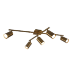 Φωτιστικό Οροφής Trio Lighting   5xGU10 Αντικέ Ορείχαλκος Μεταλλικό    612400504
