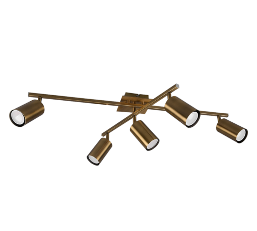 Φωτιστικό Οροφής Trio Lighting   5xGU10 Αντικέ Ορείχαλκος Μεταλλικό    612400504