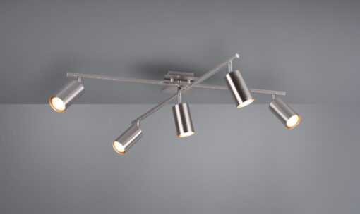 Φωτιστικό Οροφής Trio Lighting   5xGU10 Νίκελ Ματ Μεταλλικό    612400507