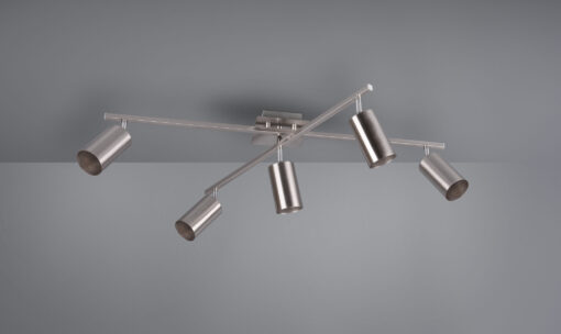 Φωτιστικό Οροφής Trio Lighting   5xGU10 Νίκελ Ματ Μεταλλικό    612400507