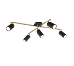 Φωτιστικό Οροφής Trio Lighting MARLEY  5x GU10 Schwarz-Gold Μεταλλικό   – 612400580