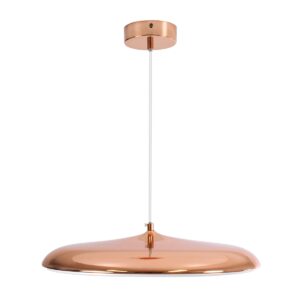 GloboStar® BARON 61256 Κρεμαστή Πλαφονιέρα Οροφής LED CCT 24W 2880lm 120° AC 220-240V – Εναλλαγή Φωτισμού μέσω Διακόπτη On/Off All In One Ψυχρό 6000k+Φυσικό 4500k+Θερμό 2700k Φ40 x Υ10cm – Χάλκινο Πλατίνα – 3 Years Warranty