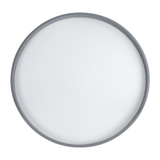 GloboStar® NARNIA 61260 Πλαφονιέρα Οροφής LED CCT 100W 11500lm 120° AC 220-240V – Εναλλαγή Φωτισμού μέσω Τηλεχειριστηρίου All In One Ψυχρό 6000k+Φυσικό 4500k+Θερμό 2700k Dimmable Φ60 x Υ10cm – Γκρι Ανθρακί – 3 Years Warranty