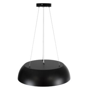 GloboStar® ANATOLIA 61267 Κρεμαστή Πλαφονιέρα Οροφής LED CCT 60W 6900lm 120° AC 220-240V – Εναλλαγή Φωτισμού μέσω Τηλεχειριστηρίου All In One Ψυχρό 6000k+Φυσικό 4500k+Θερμό 2700k Dimmable Φ43cm – Μαύρο – 3 Years Warranty