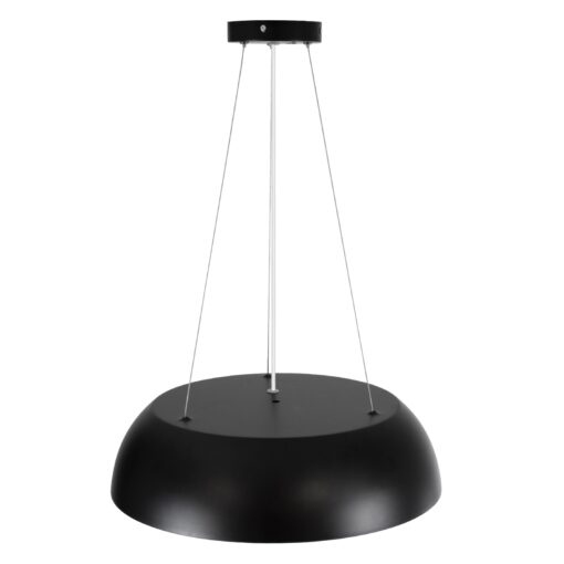GloboStar® ANATOLIA 61267 Κρεμαστή Πλαφονιέρα Οροφής LED CCT 60W 6900lm 120° AC 220-240V – Εναλλαγή Φωτισμού μέσω Τηλεχειριστηρίου All In One Ψυχρό 6000k+Φυσικό 4500k+Θερμό 2700k Dimmable Φ43cm – Μαύρο – 3 Years Warranty