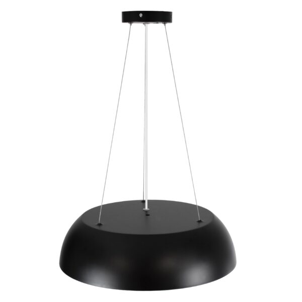 GloboStar® ANATOLIA 61267 Κρεμαστή Πλαφονιέρα Οροφής LED CCT 60W 6900lm 120° AC 220-240V – Εναλλαγή Φωτισμού μέσω Τηλεχειριστηρίου All In One Ψυχρό 6000k+Φυσικό 4500k+Θερμό 2700k Dimmable Φ43cm – Μαύρο – 3 Years Warranty