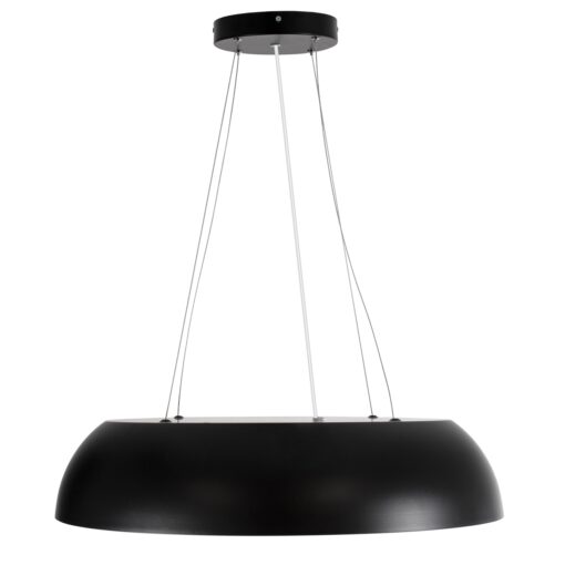 GloboStar® ANATOLIA 61269 Κρεμαστή Πλαφονιέρα Οροφής LED CCT 75W 8625lm 120° AC 220-240V – Εναλλαγή Φωτισμού μέσω Τηλεχειριστηρίου All In One Ψυχρό 6000k+Φυσικό 4500k+Θερμό 2700k Dimmable Φ60cm – Μαύρο – 3 Years Warranty