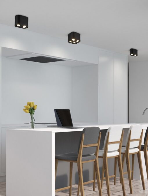 Φωτιστικό Οροφής Trio Lighting   GU10 Μαύρο Ματ Μεταλλικό    612900232