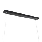 GloboStar® WINDY 61292 Κρεμαστό Φωτιστικό Οροφής Design LED CCT 67W 7504lm 300° AC 220-240V – Εναλλαγή Φωτισμού μέσω Τηλεχειριστηρίου All In One Ψυχρό 6000k+Φυσικό 4500k+Θερμό 2700k Dimmable Μ120 x Π4 x Υ30cm – Μαύρο – 3 Years Warranty