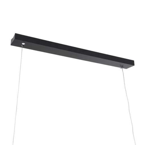 GloboStar® WINDY 61292 Κρεμαστό Φωτιστικό Οροφής Design LED CCT 67W 7504lm 300° AC 220-240V – Εναλλαγή Φωτισμού μέσω Τηλεχειριστηρίου All In One Ψυχρό 6000k+Φυσικό 4500k+Θερμό 2700k Dimmable Μ120 x Π4 x Υ30cm – Μαύρο – 3 Years Warranty