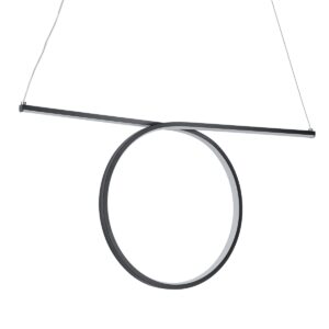 GloboStar® ROME 61294 Κρεμαστό Φωτιστικό Οροφής Linear Design LED CCT 24W 2640lm 200° AC 220-240V – Εναλλαγή Φωτισμού μέσω Διακόπτη On/Off All In One Ψυχρό 6000k+Φυσικό 4500k+Θερμό 2700k Μ65.5 x Π4 x Υ33cm – Μαύρο – 3 Years Warranty