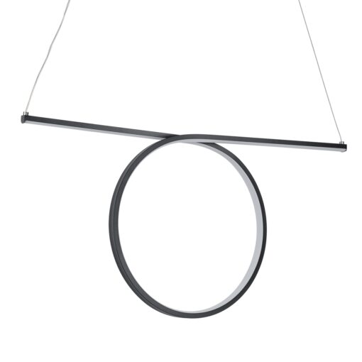 GloboStar® ROME 61294 Κρεμαστό Φωτιστικό Οροφής Linear Design LED CCT 24W 2640lm 200° AC 220-240V – Εναλλαγή Φωτισμού μέσω Διακόπτη On/Off All In One Ψυχρό 6000k+Φυσικό 4500k+Θερμό 2700k Μ65.5 x Π4 x Υ33cm – Μαύρο – 3 Years Warranty