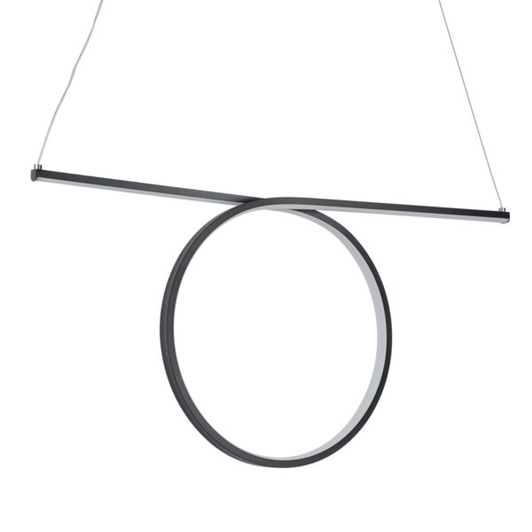 GloboStar® ROME 61294 Κρεμαστό Φωτιστικό Οροφής Linear Design LED CCT 24W 2640lm 200° AC 220-240V – Εναλλαγή Φωτισμού μέσω Διακόπτη On/Off All In One Ψυχρό 6000k+Φυσικό 4500k+Θερμό 2700k Μ65.5 x Π4 x Υ33cm – Μαύρο – 3 Years Warranty