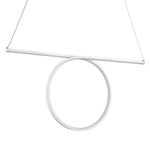 GloboStar® ROME 61295 Κρεμαστό Φωτιστικό Οροφής Linear Design LED CCT 24W 2640lm 200° AC 220-240V – Εναλλαγή Φωτισμού μέσω Διακόπτη On/Off All In One Ψυχρό 6000k+Φυσικό 4500k+Θερμό 2700k Μ65.5 x Π4 x Υ33cm – Λευκό – 3 Years Warranty