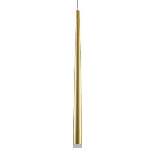 GloboStar® TEARS 61310 Κρεμαστό Φωτιστικό Οροφής Design LED CCT 3W 330lm 180° AC 220-240V – Εναλλαγή Φωτισμού μέσω Διακόπτη On/Off All In One Ψυχρό 6000k+Φυσικό 4500k+Θερμό 2700k Φ3.2 x Υ51.5cm – Χρυσό Βούρτσας – 3 Years Warranty