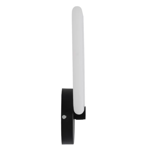 GloboStar® ELIZA 61343 Φωτιστικό Τοίχου – Απλίκα Design LED CCT 8W 960lm 360° AC 220-240V – Εναλλαγή Φωτισμού μέσω Διακόπτη On/Off All In One Ψυχρό 6000k+Φυσικό 4500k+Θερμό 2700k Μ22 x Π5 x Υ28.5cm – Μαύρο – 3 Years Warranty