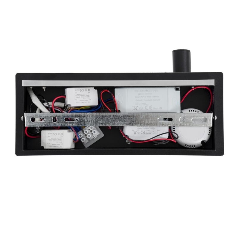 GloboStar® PALADIN 61352 Μοντέρνο Φωτιστικό Τοίχου – Απλίκα Ξενοδοχείου Bed Side LED 6W 720lm 36° AC 220-240V – Reading Light & Κρυφός Φωτισμός – Φορτιστές USB 3A & Wireless 20W – Μ30 x Π11 x Υ12cm – Φυσικό Λευκό 4500K – Μαύρο – Δεξί