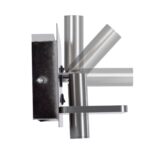 GloboStar® PALADIN 61355 Μοντέρνο Φωτιστικό Τοίχου – Απλίκα Ξενοδοχείου Bed Side LED 6W 720lm 36° AC 220-240V – Reading Light & Κρυφός Φωτισμός – Φορτιστές USB 3A & Wireless 20W – Μ30 x Π11 x Υ12cm – Φυσικό Λευκό 4500K – Νίκελ Βούρτσας – Αριστερό