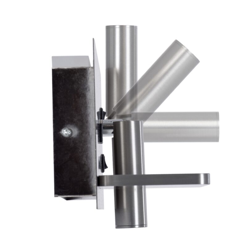 GloboStar® PALADIN 61355 Μοντέρνο Φωτιστικό Τοίχου – Απλίκα Ξενοδοχείου Bed Side LED 6W 720lm 36° AC 220-240V – Reading Light & Κρυφός Φωτισμός – Φορτιστές USB 3A & Wireless 20W – Μ30 x Π11 x Υ12cm – Φυσικό Λευκό 4500K – Νίκελ Βούρτσας – Αριστερό