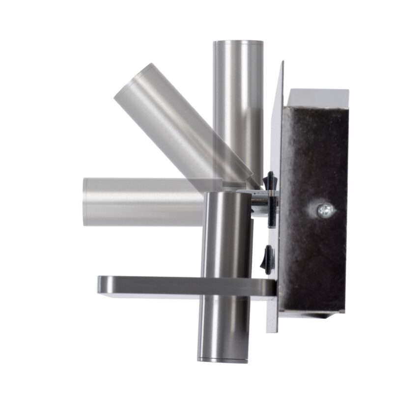 GloboStar® PALADIN 61356 Μοντέρνο Φωτιστικό Τοίχου – Απλίκα Ξενοδοχείου Bed Side LED 6W 720lm 36° AC 220-240V – Reading Light & Κρυφός Φωτισμός – Φορτιστές USB 3A & Wireless 20W – Μ30 x Π11 x Υ12cm – Φυσικό Λευκό 4500K – Νίκελ Βούρτσας – Δεξί