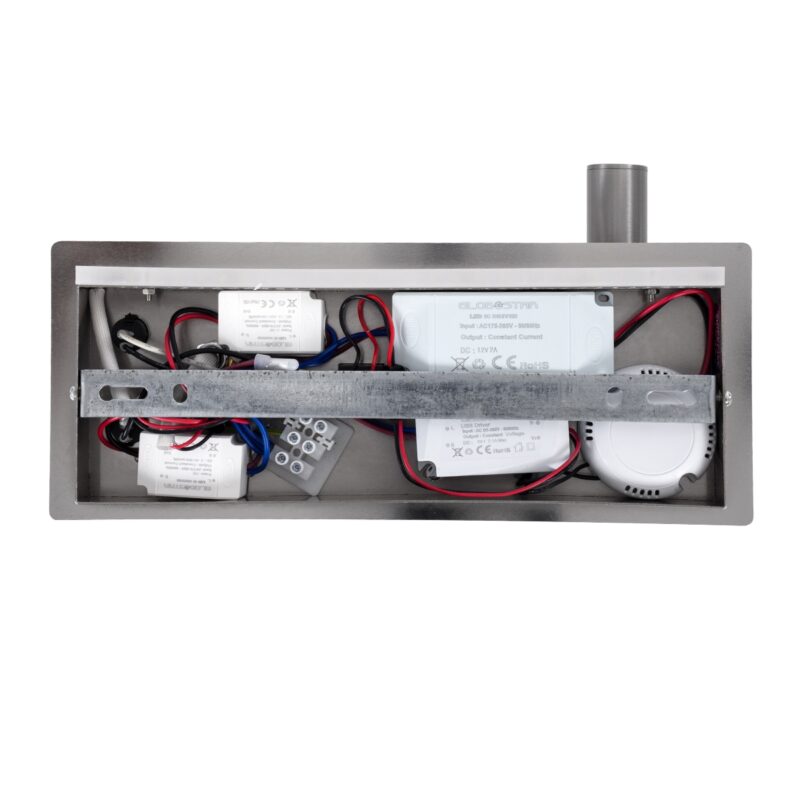 GloboStar® PALADIN 61356 Μοντέρνο Φωτιστικό Τοίχου – Απλίκα Ξενοδοχείου Bed Side LED 6W 720lm 36° AC 220-240V – Reading Light & Κρυφός Φωτισμός – Φορτιστές USB 3A & Wireless 20W – Μ30 x Π11 x Υ12cm – Φυσικό Λευκό 4500K – Νίκελ Βούρτσας – Δεξί