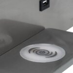 GloboStar® PALADIN 61356 Μοντέρνο Φωτιστικό Τοίχου – Απλίκα Ξενοδοχείου Bed Side LED 6W 720lm 36° AC 220-240V – Reading Light & Κρυφός Φωτισμός – Φορτιστές USB 3A & Wireless 20W – Μ30 x Π11 x Υ12cm – Φυσικό Λευκό 4500K – Νίκελ Βούρτσας – Δεξί