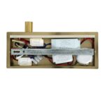 GloboStar® PALADIN 61357 Μοντέρνο Φωτιστικό Τοίχου – Απλίκα Ξενοδοχείου Bed Side LED 6W 720lm 36° AC 220-240V – Reading Light & Κρυφός Φωτισμός – Φορτιστές USB 3A & Wireless 20W – Μ30 x Π11 x Υ12cm – Φυσικό Λευκό 4500K – Χρυσό Βούρτσας – Αριστερό