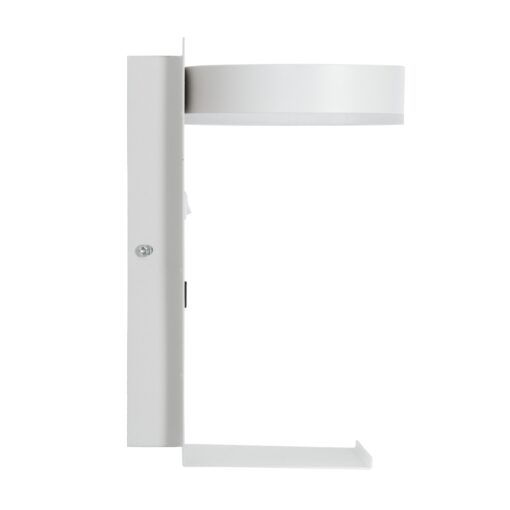 GloboStar® CROWN 61371 Μοντέρνο Φωτιστικό Τοίχου – Απλίκα Ξενοδοχείου Bed Side LED 5W 550lm 120° AC 220-240V – Reading Light – Φορτιστής USB 3A – Μ15 x Π15 x Υ23cm – Φυσικό Λευκό 4500K – Λευκό