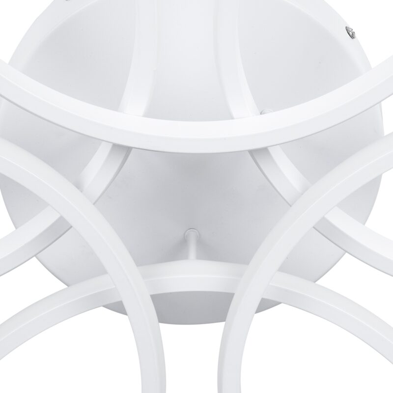 GloboStar® MARGARET 61401 Φωτιστικό Οροφής Design LED CCT 54W 6210lm 360° AC 220-240V – Εναλλαγή Φωτισμού μέσω Τηλεχειριστηρίου All In One Ψυχρό 6000k+Φυσικό 4500k+Θερμό 2700k Dimmable Φ57 x Υ12cm – Λευκό – 3 Years Warranty