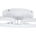 GloboStar® MARGARET 61401 Φωτιστικό Οροφής Design LED CCT 54W 6210lm 360° AC 220-240V – Εναλλαγή Φωτισμού μέσω Τηλεχειριστηρίου All In One Ψυχρό 6000k+Φυσικό 4500k+Θερμό 2700k Dimmable Φ57 x Υ12cm – Λευκό – 3 Years Warranty