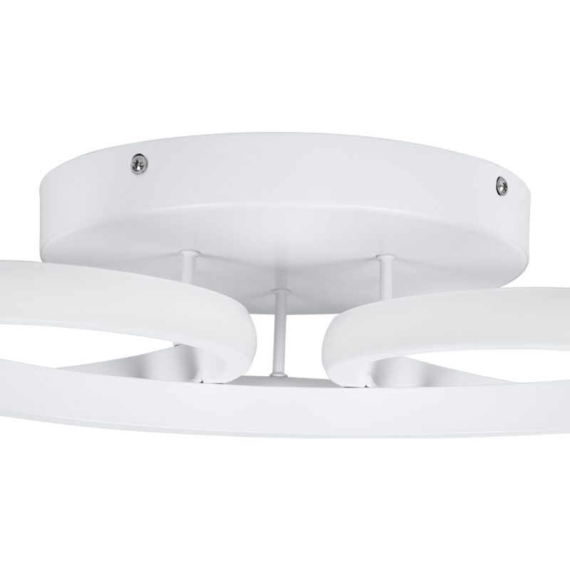 GloboStar® MARGARET 61401 Φωτιστικό Οροφής Design LED CCT 54W 6210lm 360° AC 220-240V – Εναλλαγή Φωτισμού μέσω Τηλεχειριστηρίου All In One Ψυχρό 6000k+Φυσικό 4500k+Θερμό 2700k Dimmable Φ57 x Υ12cm – Λευκό – 3 Years Warranty